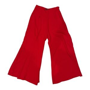 Zara Wide Leg Pants in Red